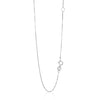 14k White Gold Adjustable Box Chain 0.6mm
